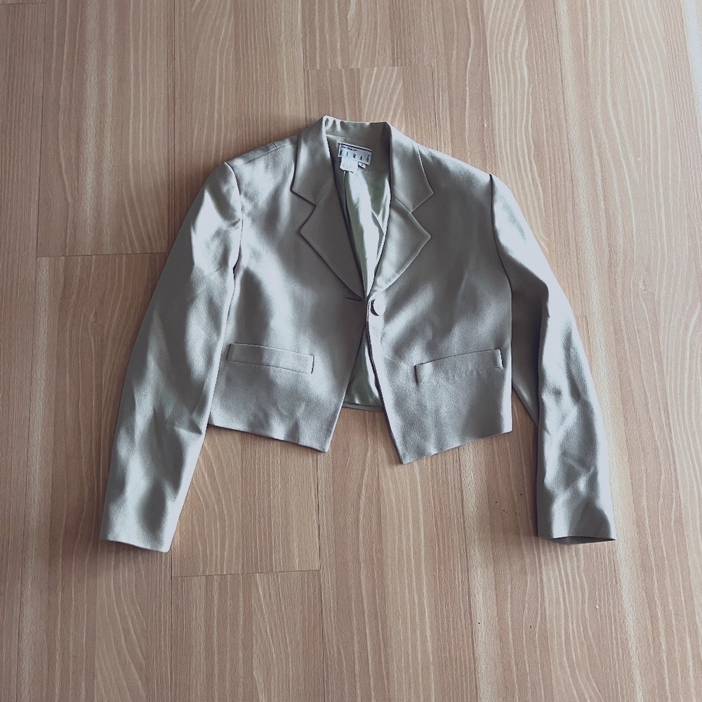 Beige Kenar Crop Blazer - Size XS